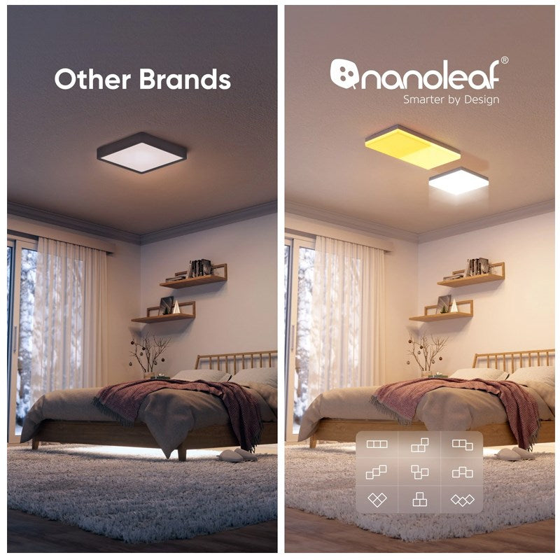 Nanoleaf Skylight Starter Kit 3 Pack Ceiling Light Panel - White Nanoleaf Skylight Starter Kit 3 Pack Ceiling Light Panel - White